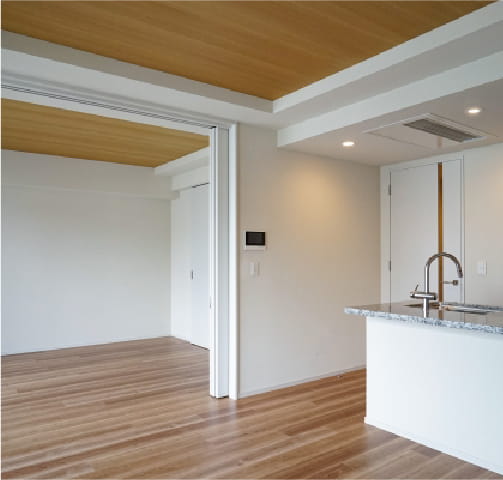 段差をなくし生まれた開放感